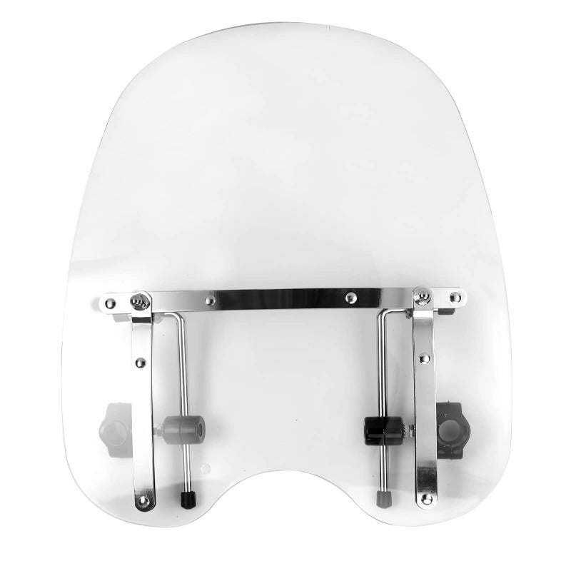 Areyourshop Large 18"x16" Windshield Windscreen (for 7/8", 1" Handlebars) for Harley Sportster Dyna Touring Softail for Honda CT125 Cruisers & Standards for Kawasaki Vulcan 900, for Suzuki Savage - Image 4